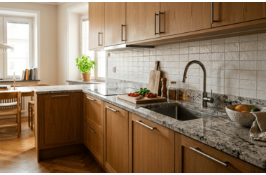 Столешницы для современной кухни: выбор по бюджету и задачам