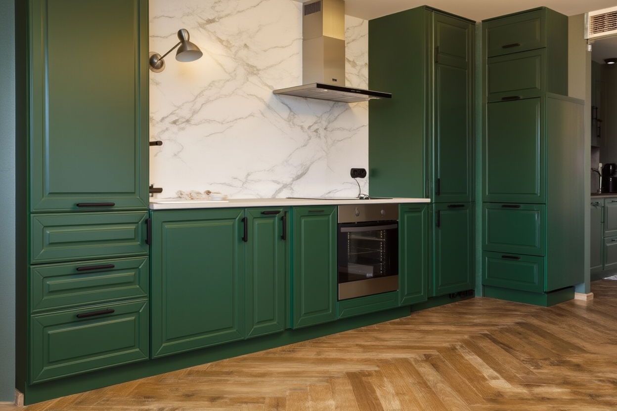 Пленочные фасады для кухонного гарнитура: плюсы, минусы, выбор и уход